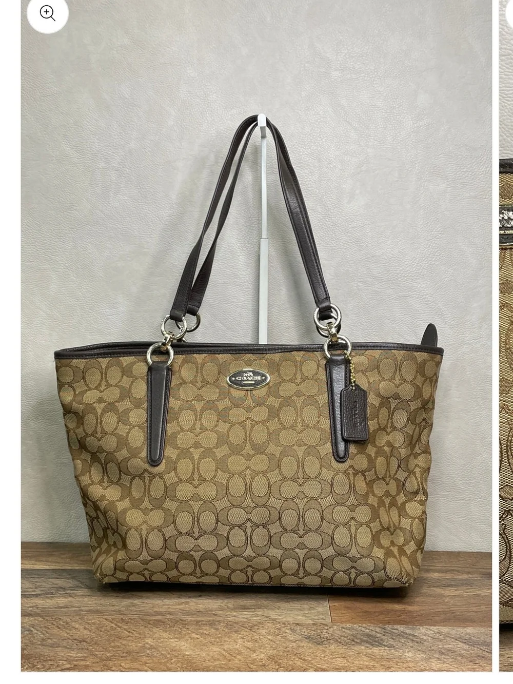 Coach Ellis Signature Canvas Tote Bag PURSE C LOGO